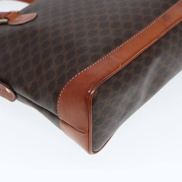 CELINE Macadam Canvas Hand Bag PVC Leather Brown Auth yk13181 - Picture 15 of 16